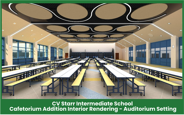 CVS Cafetorium Interior rear-facing Cafeteria setting
